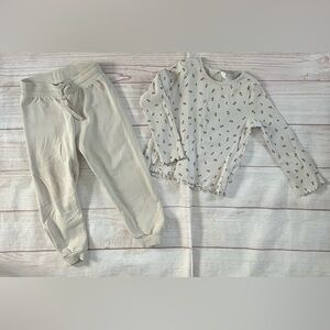 H & M Kids Size 4 2 Pc Outfit Jogger and Long Sleeve Top
